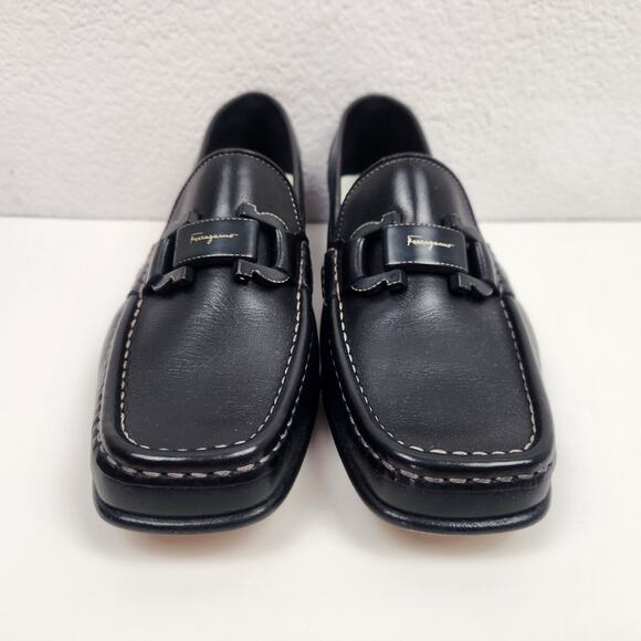 Salvatore Ferragamo Sport Grande Black Loafers Men Size 7.5B Narrow US 8.5 main image 12